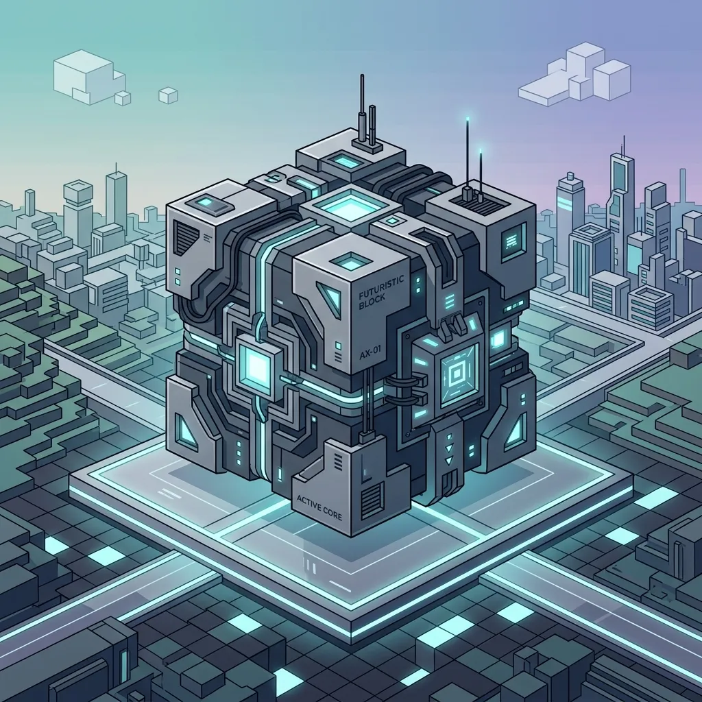 Best Minecraft Mods - Futuristic Machine Block Illustration