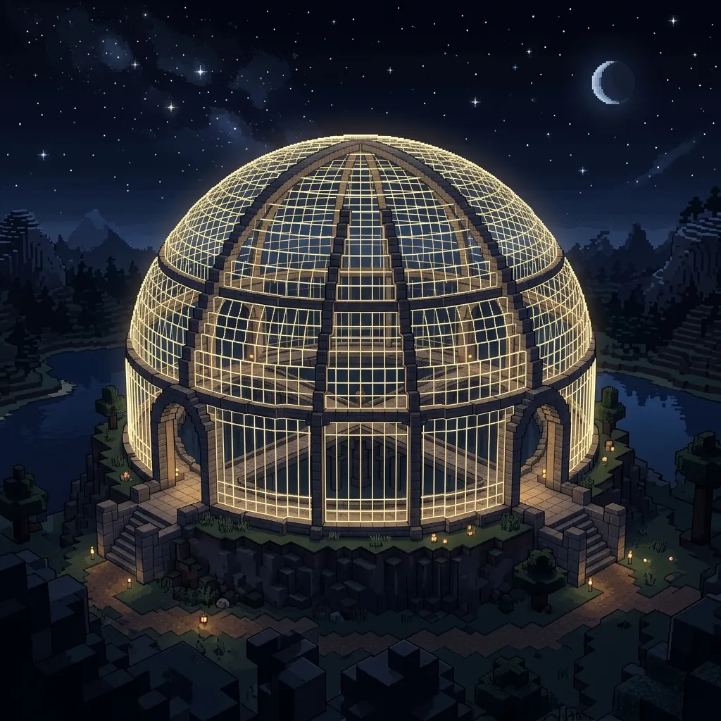 Massive dome built using the ultimate minecraft circle generator