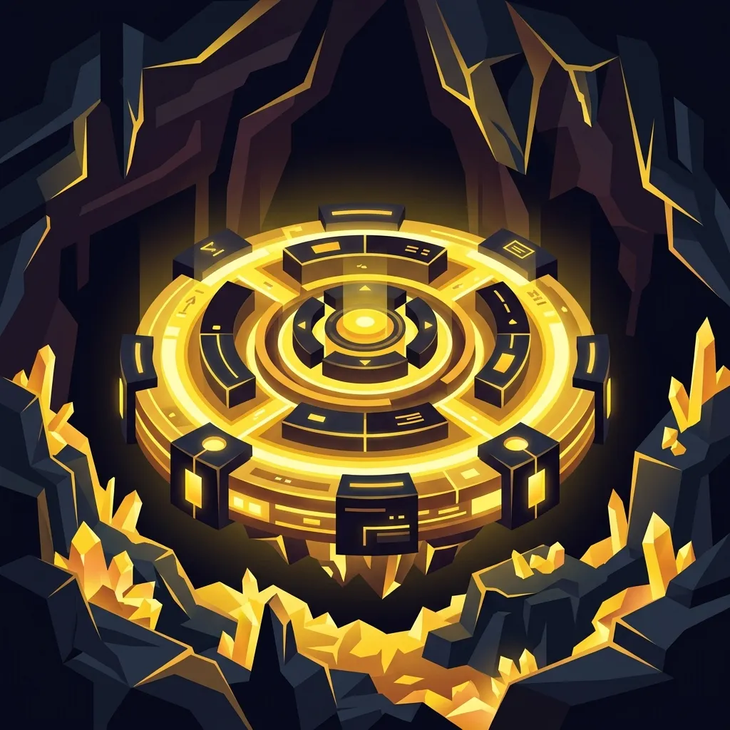 Circular base in a Sulfur Cave
